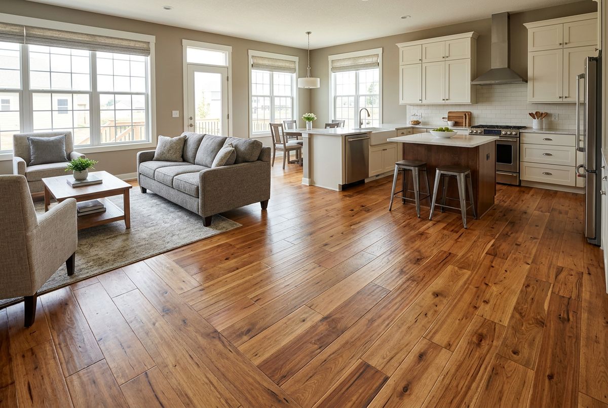 Recently installed flooring in a Sugar Hill, GA home