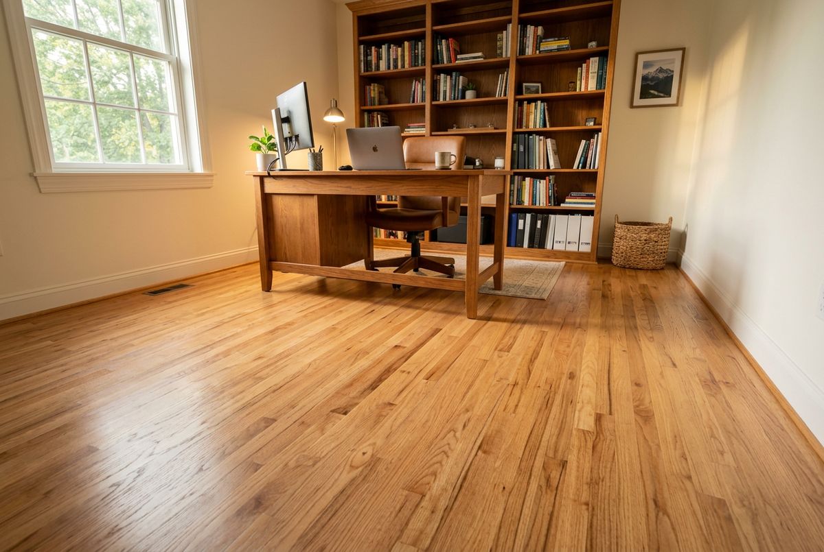 Recently installed flooring in a Vinings, GA home