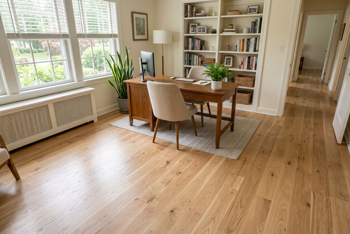 Recently installed flooring in a Waleska, GA home