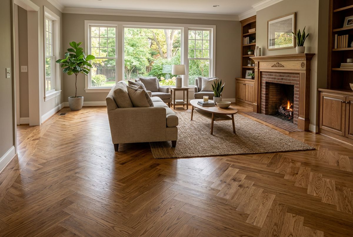 Recently installed flooring in a Wesley Chapel, FL home