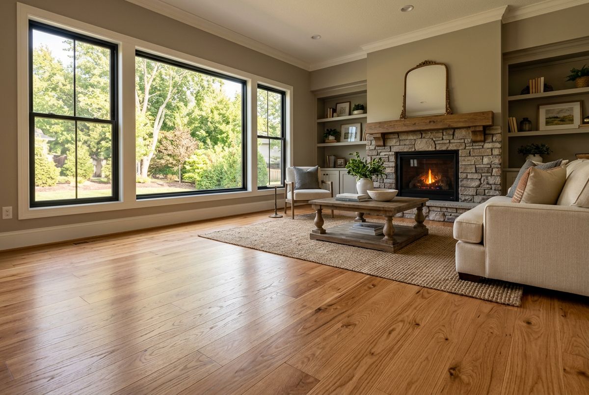 Recently installed flooring in a West Midtown, GA home